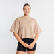 THE BRAVE - WOMEN'S LIFESTYLE OVERSIZED CROPPED T-SHIRT - FAWN