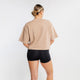 THE BRAVE - WOMEN'S LIFESTYLE OVERSIZED CROPPED T-SHIRT - FAWN