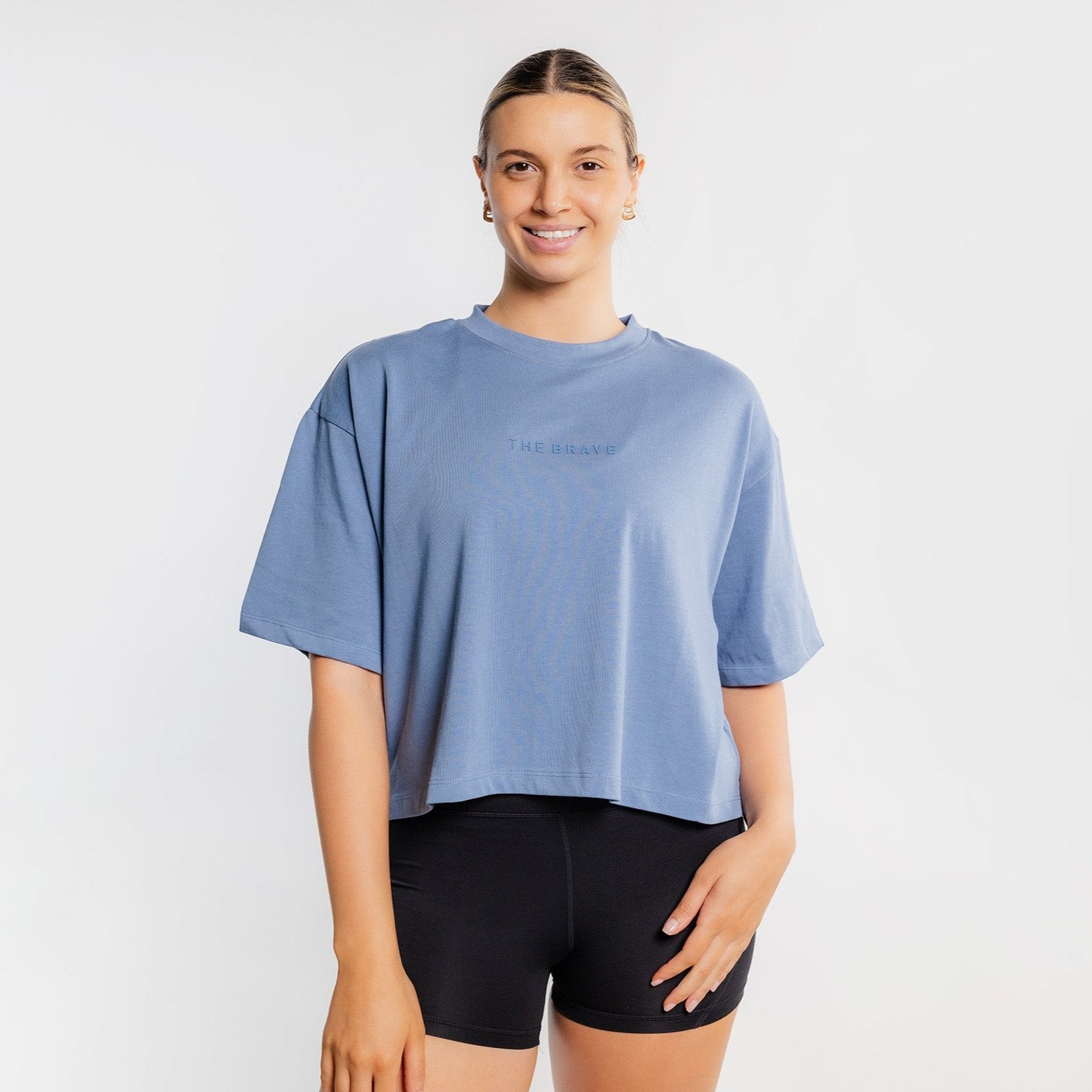 THE BRAVE - WOMEN'S LIFESTYLE OVERSIZED CROPPED T-SHIRT - GLACIER