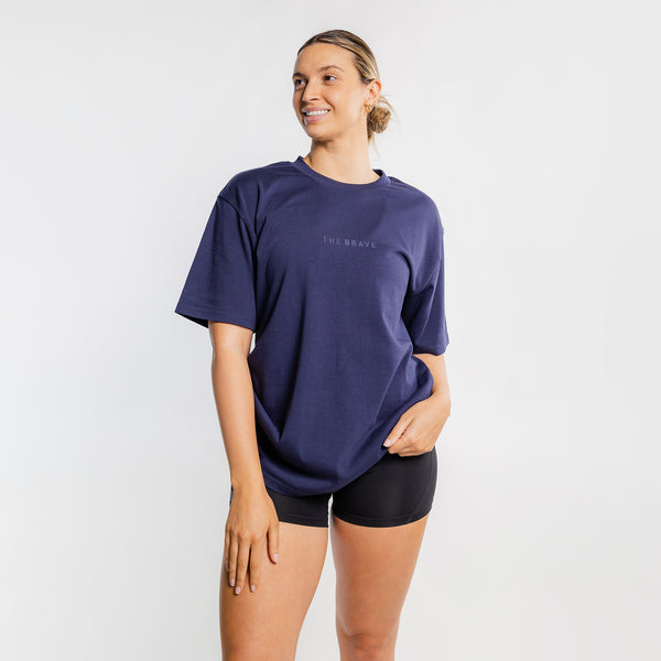 THE BRAVE - LIFESTYLE OVERSIZED T-SHIRT - DARK NAVY