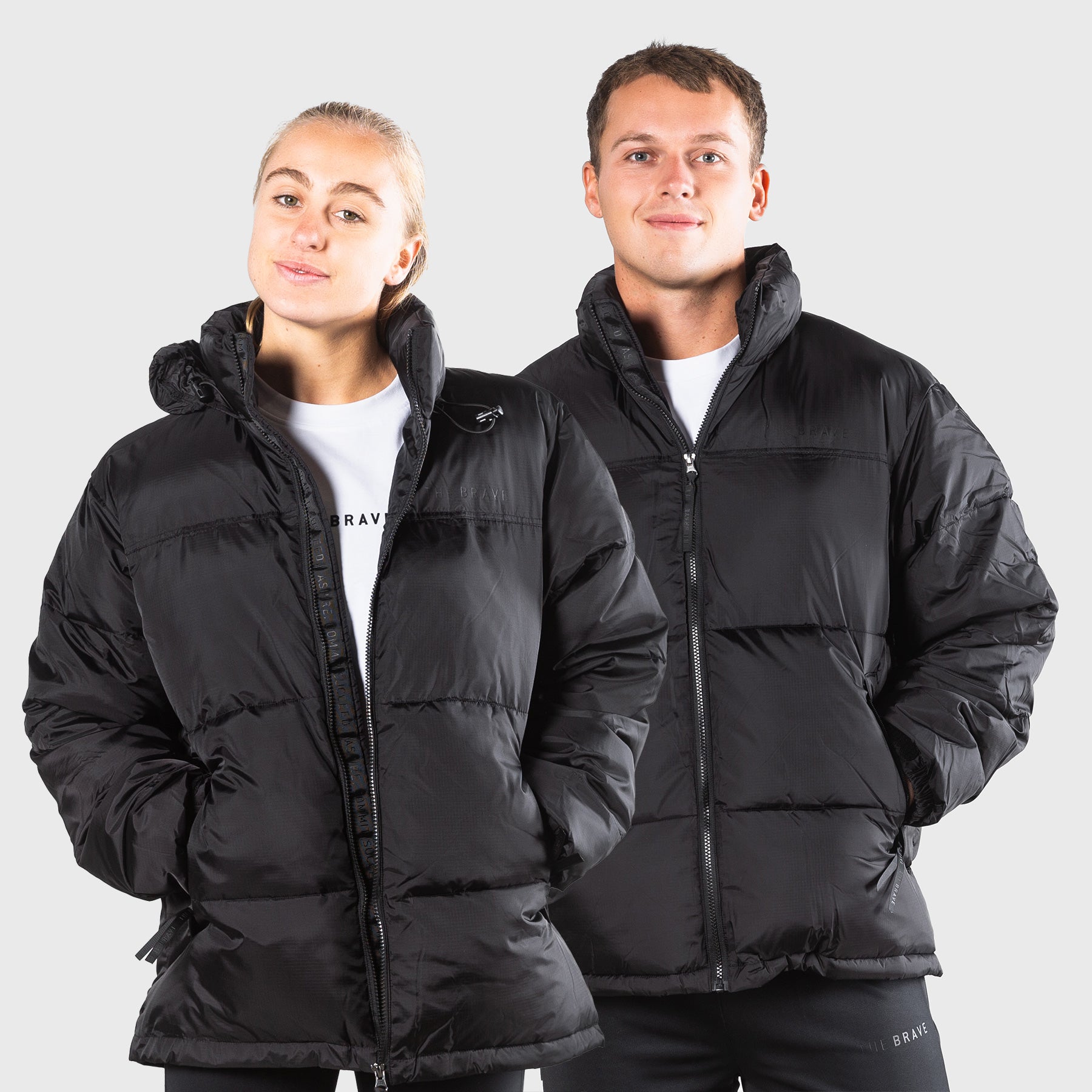 THE BRAVE - SIGNATURE PUFFER JACKET - BLACK