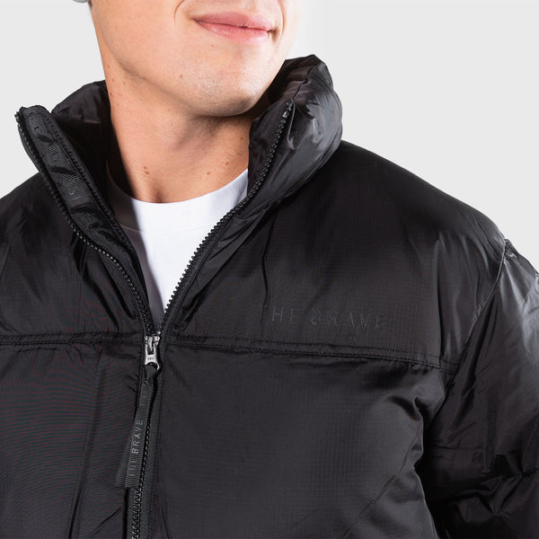 All black puffer jacket hotsell